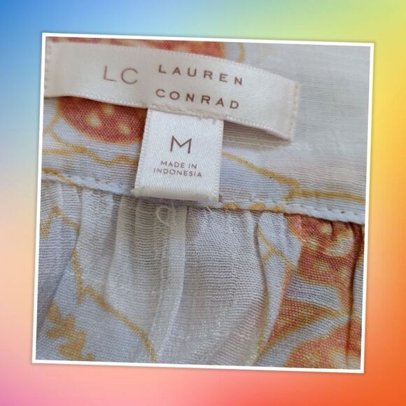 💕LC Lauren Conrad Boho Blouse 3/4 Sleeve Size Medium - Picture 4 of 4